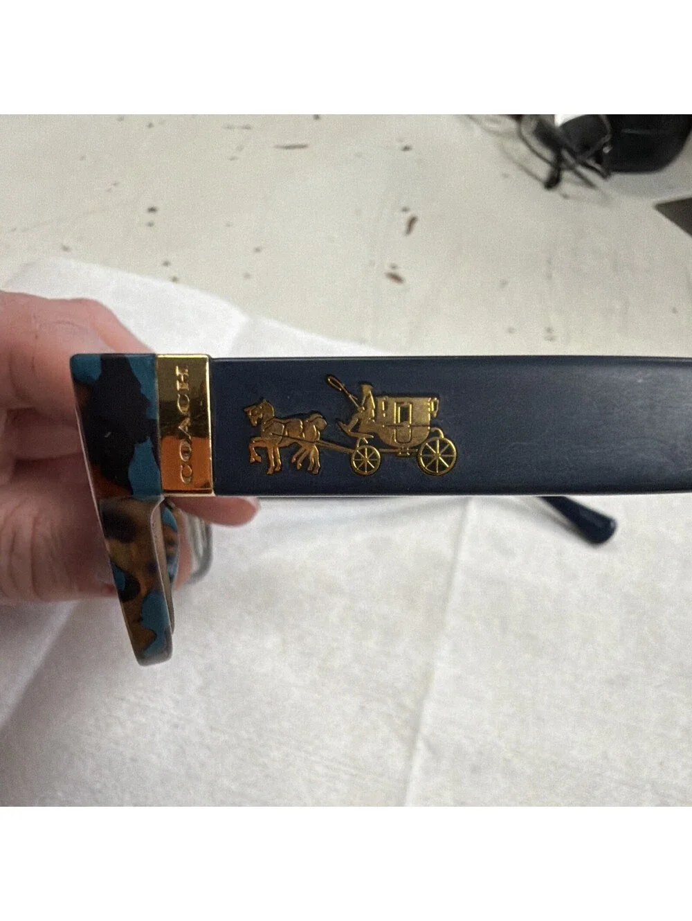 Coach HC6078 5337 Eyeglasses Teal Confetti Tortoise 52-16-135 Frames